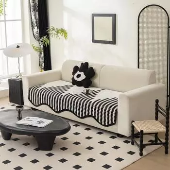 Chenille Sofa Cushion All-season Universal Scandinavian Style Non-slip Sofa Cover 90*70