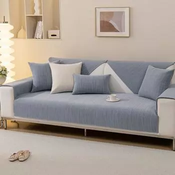 Подушка для дивана из шенилла Four Seasons Universal Non-Slip Leather Sofa Cover Slipcover Подушка для дивана Чехол Ткань 70*70cm