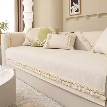 Chenille Sofa Cushion Four Seasons Universal Non-Slip Cushion High-End Affordable Luxury Simple Sofa Towel Leather Sofa Sofa Cover 70*70cm