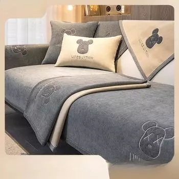 Chenille Sofa Cushion Four Seasons Universal Sofa Slipcover Cover Cloth Non-Slip Simple Sofa Cover Cover All-Inclusive High-Grade Cushion 70*70cm
