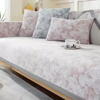 Chenille Sofa Cushion Four Seasons Universal Sofa Protective Cover Towel Anti-slip Cushion Carpets for Living Room Decoration 70x70cm 1pc