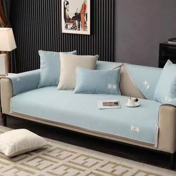 Chenille Sofa Cushion Light Luxury Sofa Cover New Style Sofa Cushion Four Seasons Universal Simple Modern Non-slip 70x70