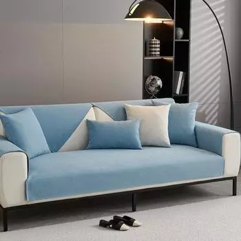 Chenille Sofa Cushion New Four-season Universal Waterproof Anti-slip Solid Color Modern Simple High-end Sofa Cushion 70*70cm