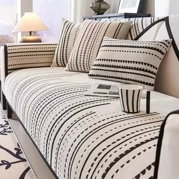 Chenille Sofa Cushion Non-Slip All Seasons Universal Sofa Covers for Living Room Modern Simple Couch Slipcovers Home Decor 70x70 A