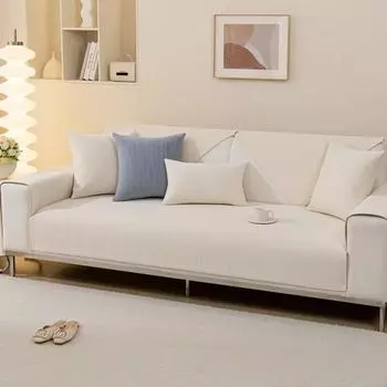 Chenille Sofa Cushion Simple Modern Non-Slip Leather Sofa Cover Solid Color Sofa Cover New Four Seasons Universal 70x70