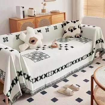 Полотенце для дивана из шенилла Four Seasons All-Inclusive Чехол для дивана Пылезащитный чехол для дивана из цельной ткани с защитой от царапин 180*130cm