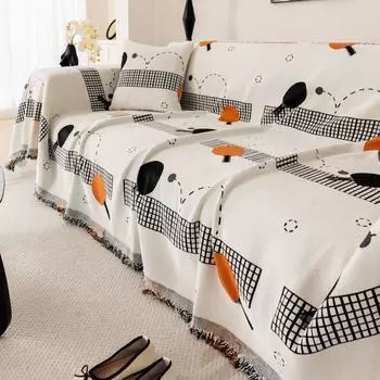 Полотенце для дивана из синели, универсальный универсальный чехол для дивана Four Seasons, пылезащитный чехол для гостиной, цельный диван, большой тканевый чехол 180*130cm