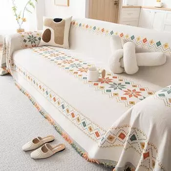 Полотенце для дивана из синели, универсальный универсальный чехол для дивана Four Seasons, пылезащитный чехол, цельный чехол для дивана, ткань с защитой от царапин 180*130cm