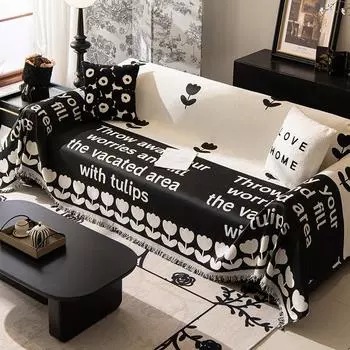 Полотенце для дивана из синели, универсальный универсальный чехол для дивана Four Seasons, пылезащитный чехол для гостиной, цельный тканевый чехол для дивана 180*130cm