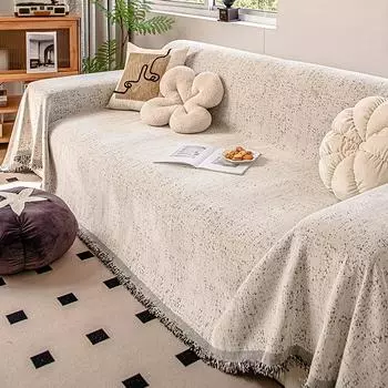 Полотенце для дивана из синели, универсальный универсальный чехол для дивана Four Seasons, пылезащитный чехол для дивана для гостиной, цельный большой тканевый чехол 180*130cm