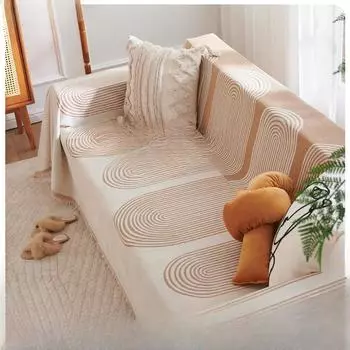 Chenille Sofa Towel Four Seasons Universal Anti-Scratching Sofa Cover Cloth Full Covered Sofa Cover Non-Slip Sofa Cover Dustproof 130*180cm