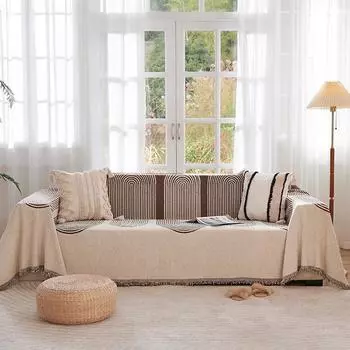 Chenille Sofa Towel Four Seasons Universal Anti-Scratching Sofa Cover Cloth Full Covered Sofa Cover Non-Slip Sofa Cover Dustproof 130*180cm