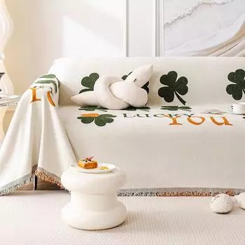 Chenille Sofa Towel Full Covered Ins Cream Style Sofa Cover Four Seasons Universal Simple Non-Slip Sofa Cover Towel 180*130cm