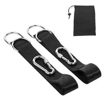 CHENLONB Качели с фиксированным ремнем, грузоподъемность ремня для гамака 1000 кг, безопасное износостойкое, прочное подвесное соединение, простая установка, аксессуары, веревка для качелей чёрный