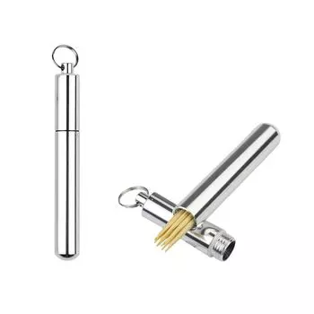 CHENLONB Toothpick Toothpick Set of Moisture and Pressure Small Item Cotton Swab Toothpick Holder Holder, Case, 2, Lightweight, Convenient,
