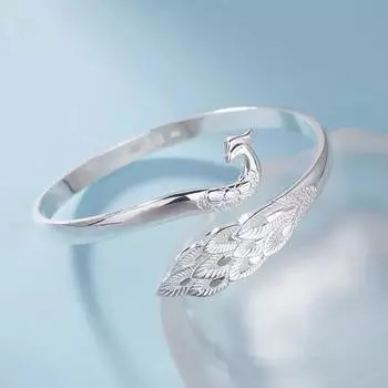 Chenrui Этнический Стиль Красочный Павлиний Эмалевый Браслет - Украшение Феникс Подарок для Жены или Подруги