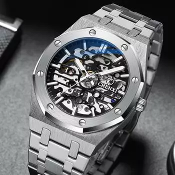 CHENXI автоматические мужские часы лучший бренд механические наручные часы с турбийоном водонепроницаемые деловые спортивные мужские часы из нержавеющей стали