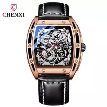 CHENXI Новый Бизнес Прохладный Календарь Винное Ведро Мужской Ночник Водонепроницаемые Живые Кварцевые Часы Подлинный Завод Известный Бренд серебряный