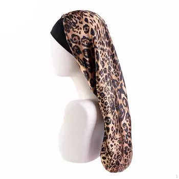 Чепчик для длинных волос, переносная ночная шапочка для СПА и ванны Leopard Print