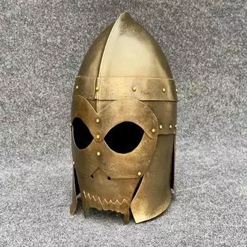 Череп Демонический Шлем Стальной Носимый Шлем Свирепый Средневековый Демонический Доспех для Косплея Декор Ролевая Игра, Рождество Лучший Подарок