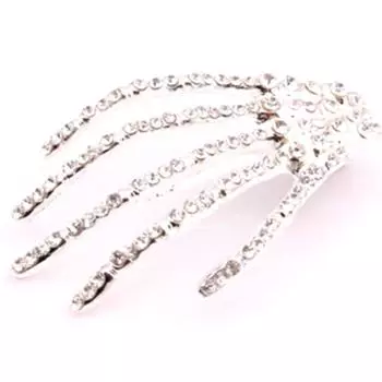 Череп Коготь Скелет Рука Заколка Для Волос Женские Модные Аксессуары Для Волос Шпилька белый