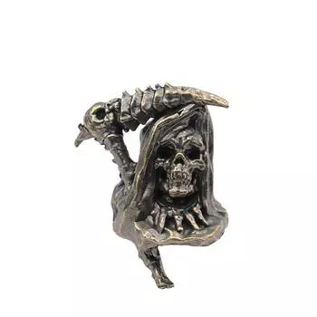Череп Мрачного Жнеца Латунные Бусины для Ножа EDC DIY Паракорд Плетеные Браслеты Шнурок Подвески Аксессуары Инструмент для Выживания Подвески Шармы