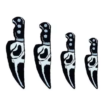 Череп Нож Ковер Ужас Страшный Крик Прикроватный Ковер Износостойкий Кашемир Домашний Приветственный Декор 50.8CM