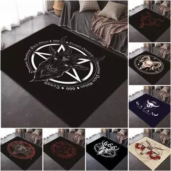 Череп сатанинская коза демон версия 3D печатные коврики для спальни и офиса мягкий нескользящий современный ковер 60cm x 90cm