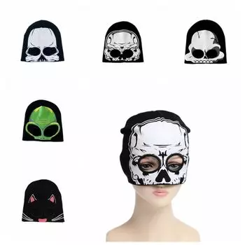 Череп Скелет Шапка Хэллоуин Кепка Хэллоуин Модная вязаная Балаклава Шапка Косплей D