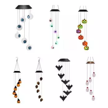Череп Солнечный Ветер Колокольчики Светильник Скелет Череп Колокольчики Светодиодный Светильник #F F