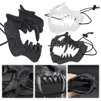 Череп Страшные Маски Износостойкие Клыки Черепа Маски Ударопрочные для Игрового Косплея белый