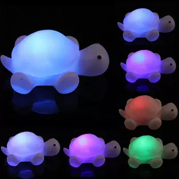 Черепаха LED 7 цветов Изменение Night Light Lamp Party Colorful