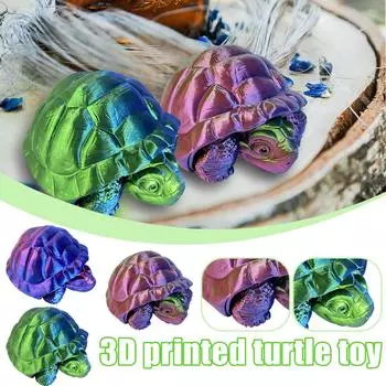 Черепаха | Многоволоконная печать | 3D-печать | Шарнирная фигурка | Фигурка One Size