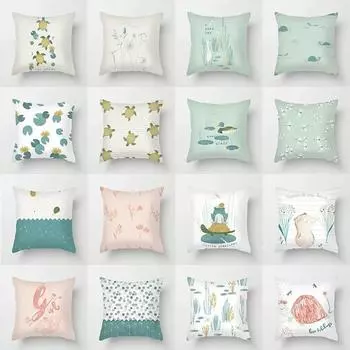 Черепаха Простая Печать Наволочка Украшения для Машины Офис Гостиная Диван Домашняя Наволочка 40x40cm