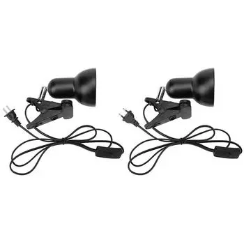 Черепаха Ящерица Рептилия Греющийся зажим Основание светильника Поворот на 360 градусов Нагревательный зажим Держатель лампы Осветительные розетки чёрный