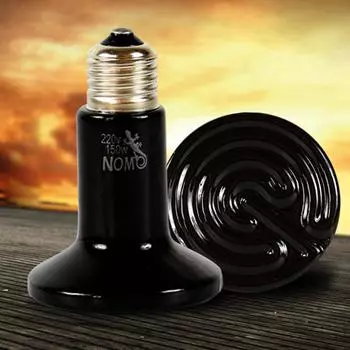 Черепаха, Ящерица, Рептилия, Подсветка для принятия солнечных ванн, Ползающее животное, УФ-излучение, Автоматический таймер, Маленькое солнце, Домашнее животное, Дополнение кальция и обогрев One Size чёрный