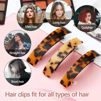 Черепаховый панцирь, элегантный французский дизайн, хвостик, изогнутая заколка для волос, заколки для волос для женщин в стиле ретро