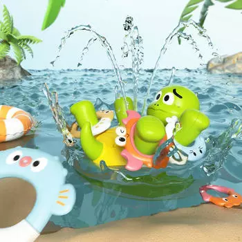 Черепашки для ванны для детей Забавный набор для развлечений во время купания Легкая игрушка для бассейна