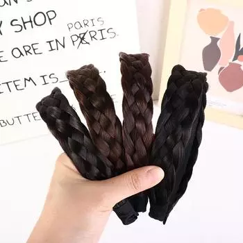 Черепной верхний артефакт нескользящий широкий обруч для волос корейский стиль головной убор женские повязки для волос парик повязка на голову темно-коричневого