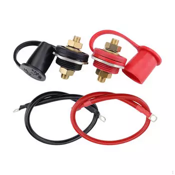 Через панельные разъемы для перегородок аккумуляторных батарей, зарядный пост, 250 А, 3/8-дюймовый штифтовой терминал