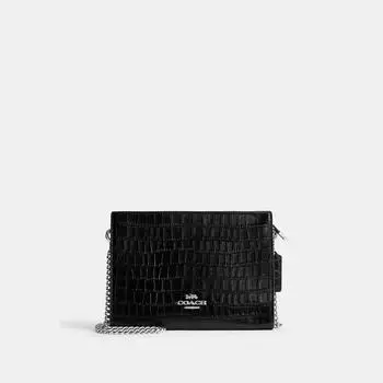 Через плечо Coach Slim серебристо-черный