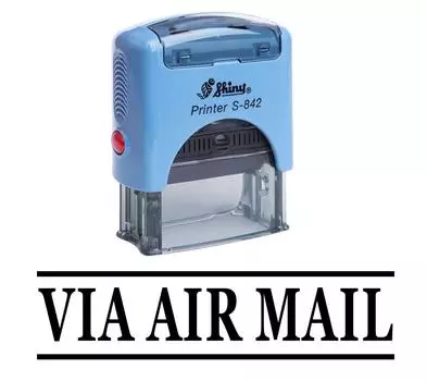 ЧЕРЕЗ ВОЗДУШНУЮ ПОЧТУ Самостоятельная чернильная резиновая печать на заказ Блестящая офисная стационарная печать Impression Area 14 mm x 38 mm чёрный