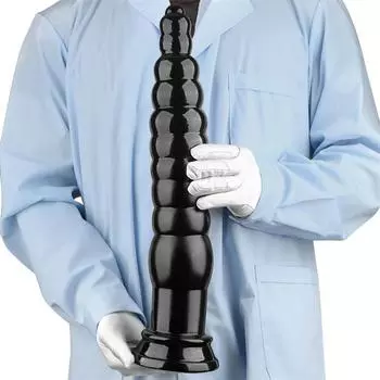 Черная 32 см заостренная сверхдлинная анальная пробка для ношения на открытом воздухе, анальная полоска, инструмент для анальных пыток, инструмент для анального расширения S