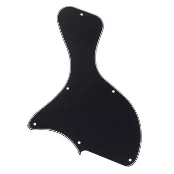 Черная 3-слойная 6-отверстийная гитарная защитная пластина для защиты от царапин для гитары LP
