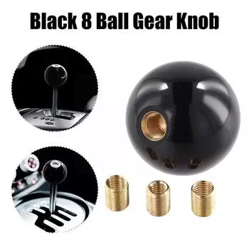 Черная 8-шаровая ручка рычага переключения передач/короткая автоматическая акриловая универсальная автомобильная ручка для модификации рычага переключения передач аксессуары для коробки передач C9N6 чёрный