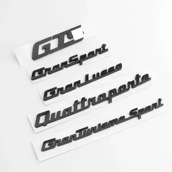 Черная эмблема на боковом крыле из АБС-пластика, задний багажник, логотип, значок, наклейка, наклейки для G, TS Ghibli Gransport Granlusso Quattroporte GTS