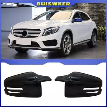 Черная боковая крышка зеркала заднего вида, подходит для Mercedes Benz W176 W246 W212 W204 C117 X156 X204 W221 ABCES CLA GLA GLK Class