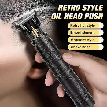 Черная бритва Bodhisattva, машинка для стрижки волос, поддерживает зарядку TYPE-C и позволяет брать ее с собой в дорогу. чёрный