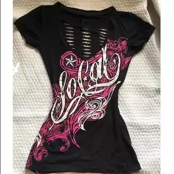 Черная буква Goth Сексуальная готическая графическая футболка Винтажная женская одежда 90-х годов Укороченный топ Y2k Уличная одежда Футболки Субкультура Футболки Панк S