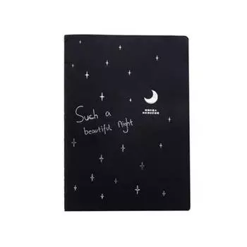 Черная бумага Чисто черный Пустая внутренняя страница Черный картон Книга для рисования Студент DIY Креативный Граффити Справочник Оптом 1pcs